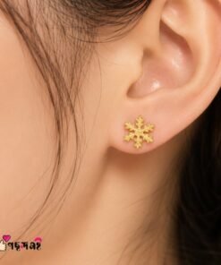 Snow Crystal Shining 22karet Gold Plated Earrings