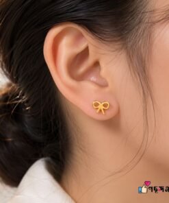 22k gold plated Tie top Earrings T-01